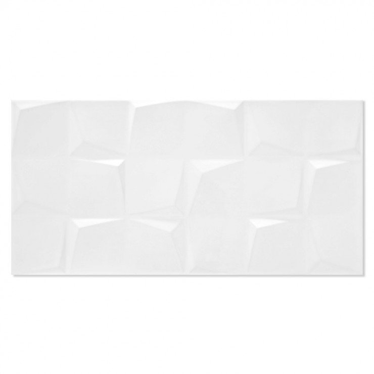 Vægflise Blanco Hvid Blank-Relief 30x60 cm-1